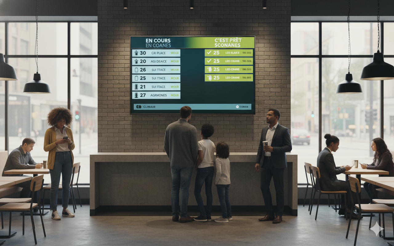 Écran d'appel client