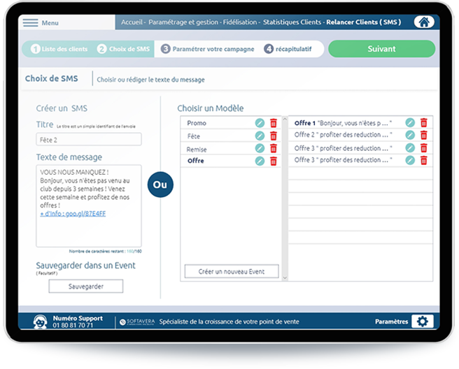 Softavera marketing de fidelisation pas sms et email